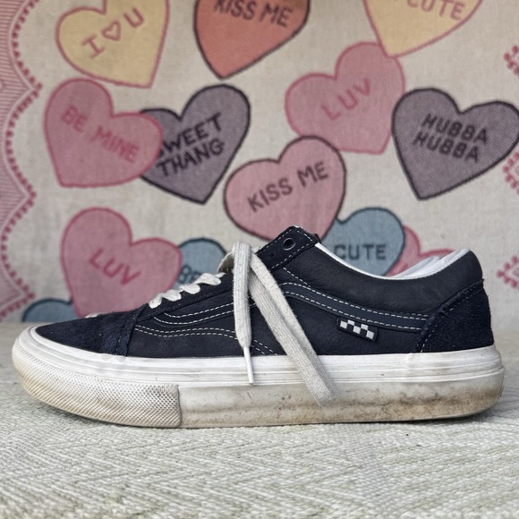 Size 9 - VANS Men's Skate Old Skool Wrapped Deep Navy Blue / Vintage White - Picture 1 of 10